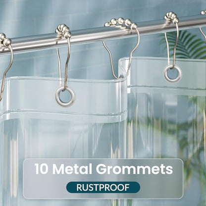 Titanker Shower Curtain Liner 60x72, Clear Plastic Shower Liner Lightweight PEVA Waterproof Shower Curtains for Bathroom with Magnets and Rustproof Grommet Holes - color: Clear, size: 60"W x 72"L (Pack of 1)