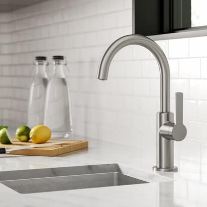 KRAUS Oletto Single Handle Kitchen Bar Faucet in Spot Free Stainless Steel, KPF-2822SFS - color: Spot Free Stainless Steel, style: Bar Faucet