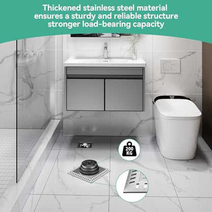 Drain Hair Catcher for Bathroom Sink,4.8" Stainless Steel and Silicone Shower Drain Covers Suitable for Drains and Bathroom Floors 2 Pack (2, Gray) - color: Gray