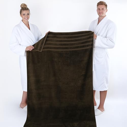 American Soft Linen 100% Cotton Luxury Turkish Towels, 35x70 XL Bath Sheet | Soft Absorbent Quick Dry OEKO Tex Standard 100 Certificated Durable Machine Washable Premium Hotel Quality - color: Chocolate Brown, size: 1 Piece set