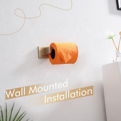 KOKOSIRI Toilet Paper Holders Wall Mounted Toilet Roll Holder for Bathrooms Hardware Washroom, Champagne Bronze Stainless Steel B2003CPG - color: Champagne Bronze, size: Without Shelf(1 Pack)