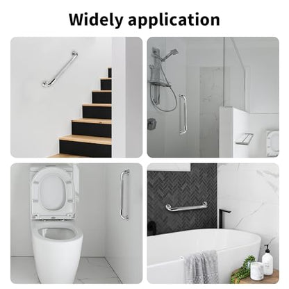 2 Pack 20 Inch Anti Slip Shower Grab Bar, 304 Stainless Steel 1.25" Diameter Anti-Slip Handicap Grab Bar, Satin Brushed Nickel Knurled - size: 20 Inch