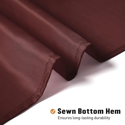 MitoVilla Stall Half Size Shower Curtain Liner, 36 x 72 Inch Fabric Bath Curtain Liner for Modern Hotel, Burgundy Shower Liners, Washable & Water Repellent - color: Fabric - Burgundy, size: 36"W x 72"L (Pack of 1)