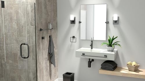 Gatco 5612MX Mode Towel Ring, Matte Black - color: Matte Black, style: Mode