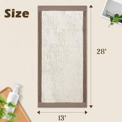 Cleanbear Hand Towels for Bathroom Set of 4, Jacquard Weaved Cotton Face Towels, 28 x 13.7 Inches (Light-Brown) - color: Light-brown