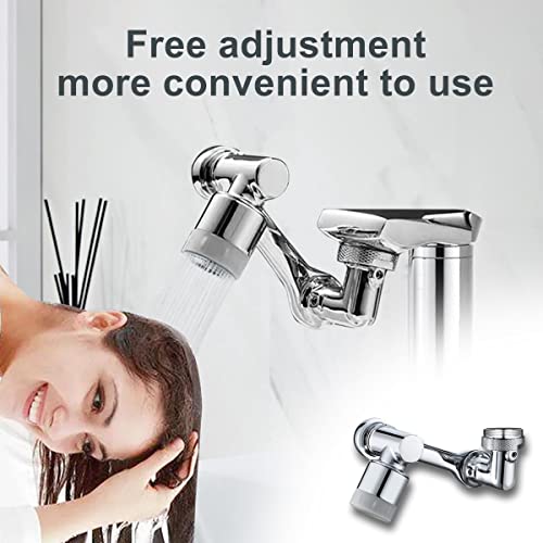 1080° Faucet Extender For Bathroom Sink, Rotating Faucet Extender Aerator, Swivel Faucet Attachment, 1080 Degree Rotatable Faucet Aerator (Single-Mode) - color: Single-Mode