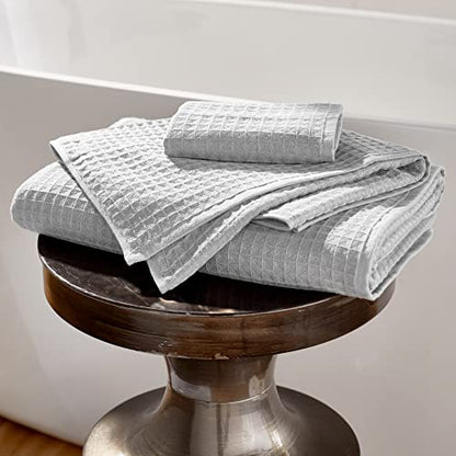 UCHINO Waffle Twist Cotton Bath Towel Absorbent Quick Dry 30x60 Grey 1 Pc - color: Grey, size: Bath Towel