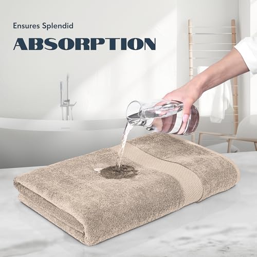 White Classic Luxury Soft Bath Sheet Towels - 650 GSM Cotton Luxury Bath Towels Extra Large 35x70 | Highly Absorbent and Quick Dry | Hotel Collection Extra Large Bath Towels Oversized, Taupe, 2 Pack - color: 10: Taupe