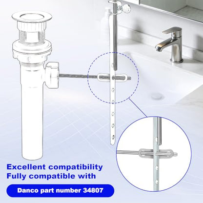 10pcs Pop-Up Clevis Clip, Stainless Steel U-Shaped Spring Sink Stopper Bracket Clips Replacement for Tub Drain Mount Linkage Assembly Compatible with Danco 34807 Parts
