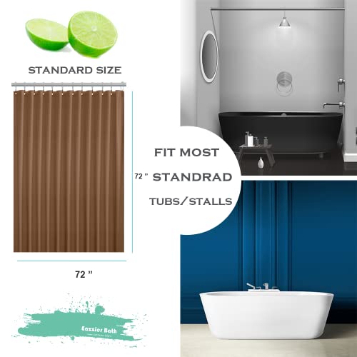 Khaki Plastic Shower Curtain Or Liner, 72x72 Inch Lightweight Sand Plastic Bathroom Shower Showroom Inner Curtain with Rustproof Metal Grommet Holes and Weighted Magnets - color: C04-khaki, size: 72"W x 72"L (Pack of 1)