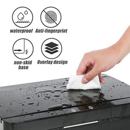 BestOffice 13 Gallon Trash Can Automatic Kitchen Trash Can Touch Free High-Capacity Garbage Can with Lid for Bedroom Bathroom Home Office 50 Liter (Black, 1) (1, Black) - color: Black