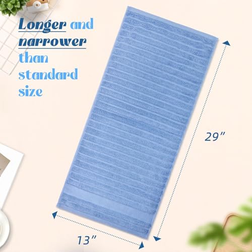 Ribbed Hand Towels for Bathroom, Hotel & Spa Quality Soft Hand Towel Set | for Men Women, 480 GSM (Ocean Blue) - color: Ocean Blue