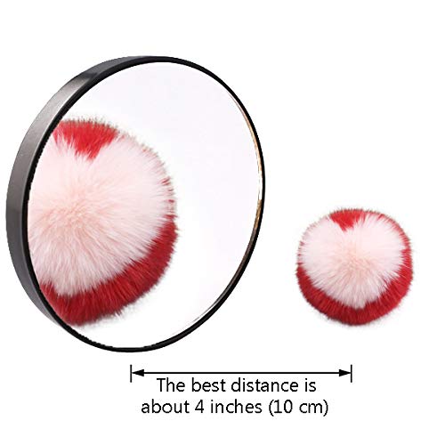 TTSAM 10X Magnifying Makeup Mirror, Round Mirror 2 Suction Cups Facial Makeup Cosmetic Absorption Shaving Home Makeup Travel Essential(Diameter 3.46 inches) - size: 3.5"L x 3.5"W