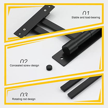KOKOSIRI Bathroom Towel Bars Swivel Towel Rails Matte Black Swing Out Hand Towel Holder 2-Arm for Bath Kitchen Wall Stainless Steel B5007BK-A2 - size: 2-Bar