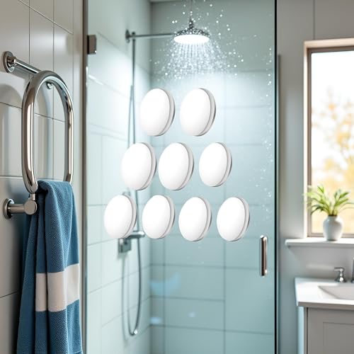 Shower Curtain Weights, 4Pcs White Magnetic, Waterproof Heavy Duty Curtain Liners Bottom, Bathroom Curtain Clips