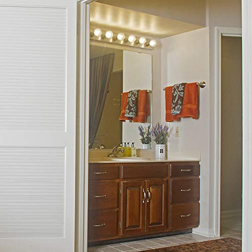 Design House Bathroom Vanity Light Fixtures Over Mirror, 6-Light Vanity Lights for Bathroom, Dimmable Wall Mount Lighting, Horizontal or Vertical Installation, Honey Oak, 36-Inch, 500223 | Dimmable, Wall Mount, Contemporary/Modern, Wood, Lighting, 500223