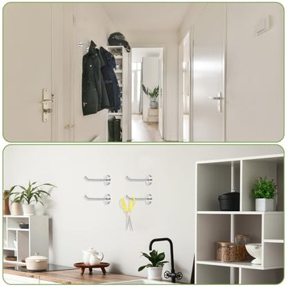 uxcell 4Pcs 4 Inch Coat Hooks, Stainless Steel Long Nose Wall Mount Hook, Robe Towel Hangers with Screws for Livingroom Bathroom Closets and Wardrobe, Black - color: Black, size: 4 Inch