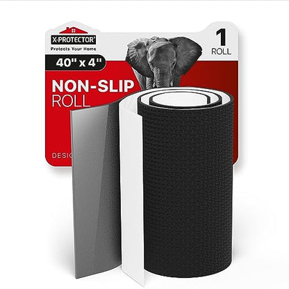 X-Protector Rubber Roll 40 x 4 inches - Black Non Slip Pad - Anti Skid Pads | Universal Self-Adhesive Rubber Grips - Premium Rubber Feet for Keyboard, Appliances, and Other Small Things! - size: 1 PC 40 x 4 inch (Black Rubber)