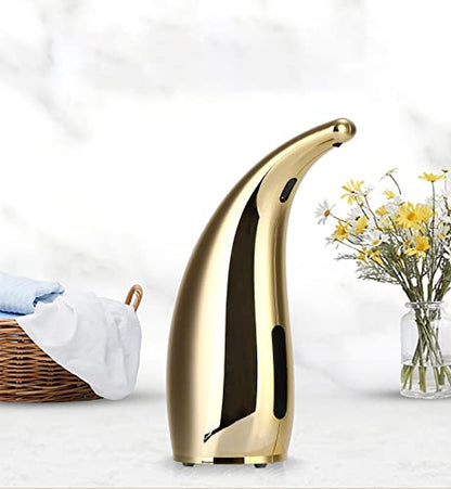 Automatic Soap Dispenser, 4 Levers Adjustable, Touchless Liquid Soap Dispenser, for Kitchen and Bathroom, with Infrared Motion Sensor, Waterproof, 300ml/11oz Gold - color: Gold