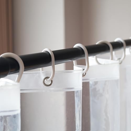 Extra Wide Shower Curtain Liner 84 x 72 Inch Clear Midweight Bathroom Shower Curtains with Rings and 3 Weighted Magnets, Premium PEVA, Waterproof Plastic Shower Liner, 84x72 inch Clear - color: Clear, size: 84"W x 72"L (Pack of 1)