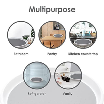Gadgetime USA Lazy Susan Turntable 2 Pack, 12 inches Non-Skid Round Spinning Spice Organizer - Rotating Rack for Kitchen, Cabinet, Pantry, Fridge, Bathroom Vanity, Countertop