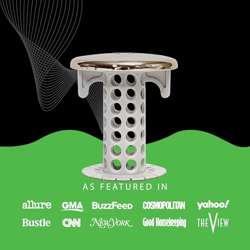 SinkShroom Revolutionary Bathroom Sink Drain Protector Hair Catcher, Strainer, Snare, Nickel Edition - color: Sinkshroom Nickel Edition