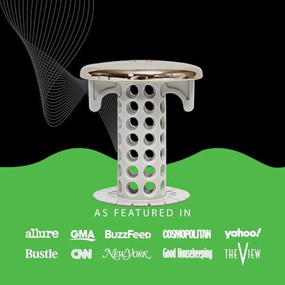 SinkShroom Revolutionary Bathroom Sink Drain Protector Hair Catcher, Strainer, Snare, Nickel Edition - color: Sinkshroom Nickel Edition