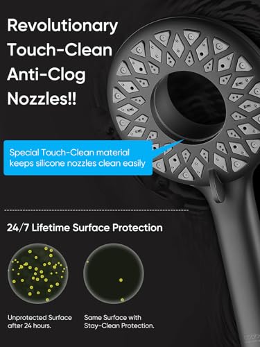 Cobbe® Dual Shower Head with Magnetic Handheld, Matte Black | Rain Shower Combo, 2-in-1 Fixed & Detachable, Multiple Spray Modes, Built-in Magnet Dock, 6ft Hose - color: Black