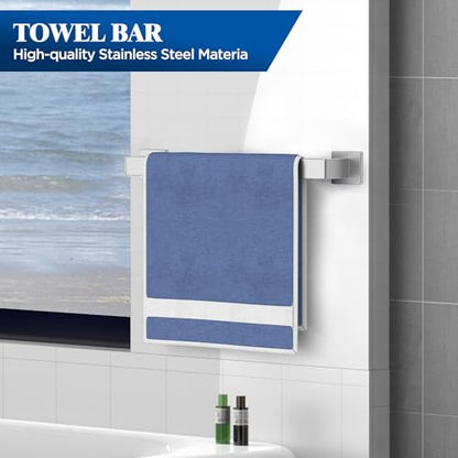 10-Pieces Brushed Nickel Bathroom Accessories Set, Bath Towel Bar Set, SUS 304 Stainless Steel Bathroom Hardware Set, Towel Holder, Towel Racks for Bathroom Wall Mounted - color: Brushed Nickel-10pcs
