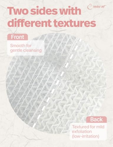 Korean Exfoliating Shower Cloth 2 Pack, Long Back Scrubber Washcloth for Body, Gentle & Quick-Dry Hanji Fabric, Soft Daily Cleansing, Made in Korea, Size (10.6 inX 37.4 in)
