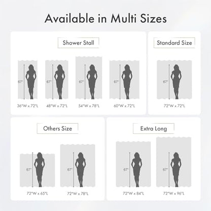 Small Stall Shower Curtain Liner Washable, 60 x 72 Inches, Fabric Shower Liner with 2 Bottom Stones, Narrow Waterproof RV Shower Curtain Liner, 10 Grommet Holes, Hotel Quality, White - color: White, size: 60"W x 72"L (Pack of 1)