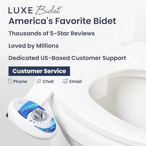 LUXE Bidet NEO 110 - Non-Electric Bidet Attachment for Toilet Seat, Blue | Single Nozzle, Adjustable Water Pressure, Rear Wash - color: Blue