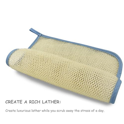5 Pack Double Layer Home Spa Bath Shower Exfoliate Exfoliating Massage Body Skin Care Scrub Scrubber Washcloth Wash Cloths Towel Exfoliator Smoother