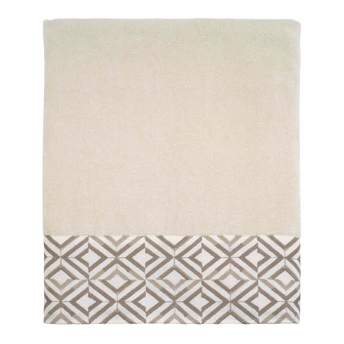 Avanti Linens - Bath Towel, Soft & Absorbent Cotton (Harlow Collection, Ivory) - color: Ivory, size: Bath Towel