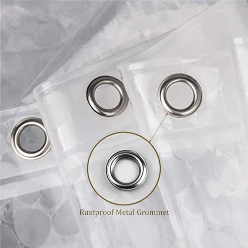 Clear Shower Curtain Liner – Waterproof EVA Plastic Shower Liner with Rustproof Metal Grommets and 12 Heavy Duty Hooks – Heavyweight Stall Shower Curtain for Bathroom(78.7" L X 70.8" W) - size: 78.7"L X 70.8"W