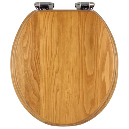 Design House Dalton Round Toilet Seat, Honey Oak | Surface, Oak, Hardware, 561241 - color: Honey Oak