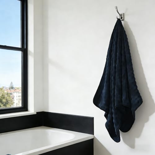 COZYART Lint Free 8 Pcs Bathroom Towels Set Ultra Soft Microfiber Black | Fluffy, Thick, Highly Absorbent, Fast Dry, No Shedding, No Pilling, Fade Resistant, Durable, Long-lasting - color: Charcoal Black