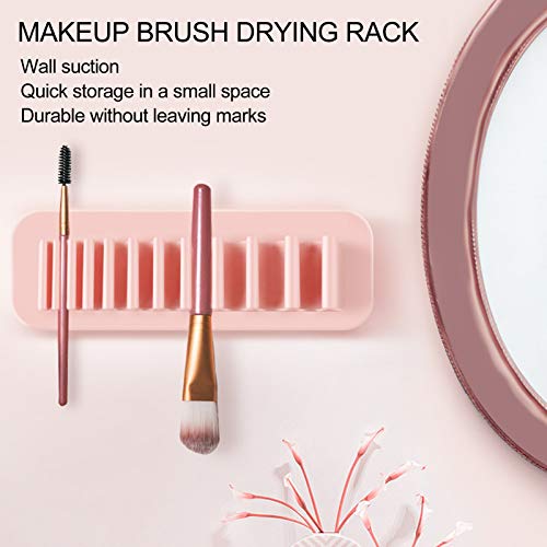 Silicone Makeup Brush Drying Rack, 2pcs Makeup Brush Storage Holder, Wall Mounted Toothbrush Storage Rack Organizer