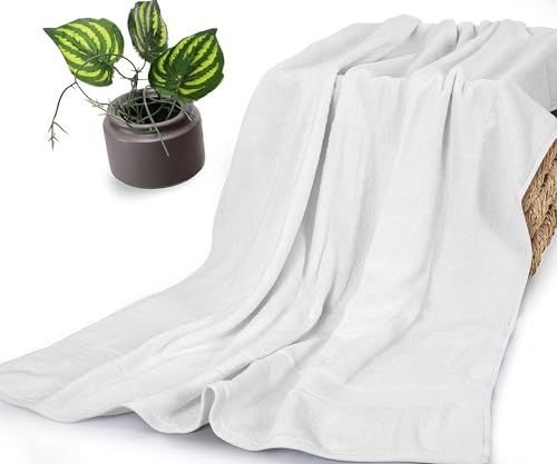 Bliss Casa Jumbo Bath Sheet 2-Pack — 35″×70″ Oversized Cotton Bath Sheets, Ultra-Soft & Highly Absorbent – Quick-Dry, Hotel-Quality & Durable - color: White, size: 2 Pack Bath Sheet