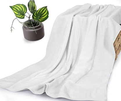 Bliss Casa Jumbo Bath Sheet 2-Pack — 35″×70″ Oversized Cotton Bath Sheets, Ultra-Soft & Highly Absorbent – Quick-Dry, Hotel-Quality & Durable - color: White, size: 2 Pack Bath Sheet