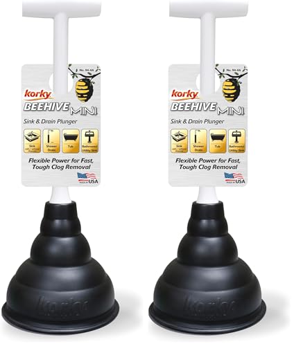 Korky 94-4A Beehive Mini Sink and Drain Plunger (Pack of 2) - size: No Size (Pack of 2)