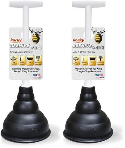 Korky 94-4A Beehive Mini Sink and Drain Plunger (Pack of 2) - size: No Size (Pack of 2)