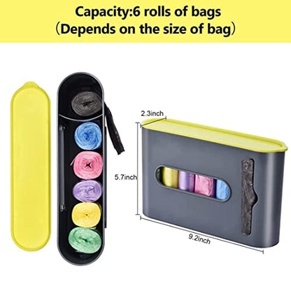 NIDONE Trash Bag Dispenser with Lid Punch-Free Wall Hanging Garbage Bag Storage Box Dustproof Waterproof Heavy Duty Minimalist Plastic Holder