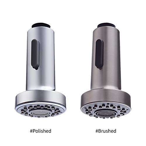 Highly efficient water-saving kitchen sink spray head G1/2 dual-function pull-down nozzle(Brushed) - size: Brushed