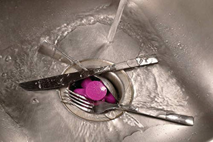Danco 10762A | Disposal Genie II Garbage Disposal Strainer and Stopper, Kitchen Sink Drain Splash Guard with Food Scraper, Fuchsia, 1-Pack - color: Fuchsia