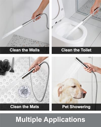 Aolemi Shower System with Rain Head and Handheld,8-Inch,Polish Chrome | High-Pressure Shower Faucet Set with Dual-Function Handheld,Rough-In Valve,1.8 GPM,Wall-Mount Trim Kit - color: Polish Chrome, size: 8 Inch