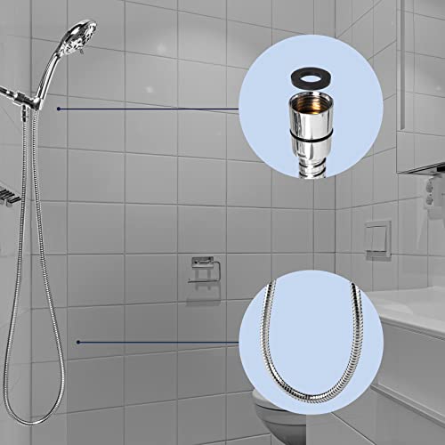 Eisinly Shower Hose, 79 Inches Extra Long Stainless Steel Handheld Shower Head Hose with Brass Insert and Nut, Flexible, Chrome