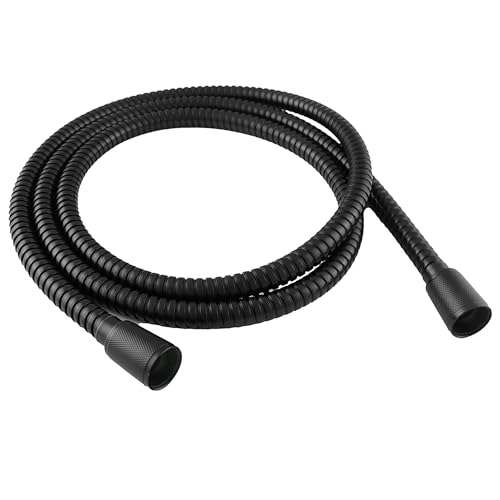 High Sierra® - Lead-Free Stainless Steel Shower Hose With Bio-Film resistant Silicone Inner Tube. Extremely Strong and Flexible-72 Inches. Matte Black - color: Matte Black