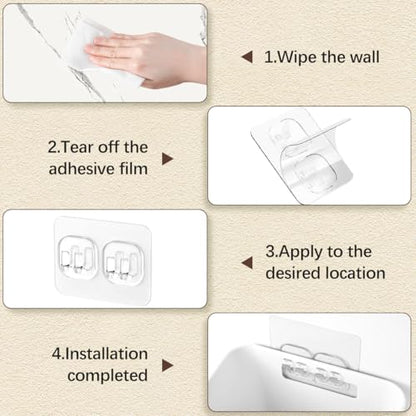 6Pcs Kitchen Cabinet Door Storage Box, Self Adhesive Wall Mounted Cabinet Door Organizer Bin, Stackable Storage Basket for Kitchen Bathroom RV Office Refrigerator Small Items Organizer
