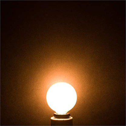 Simba Lighting Small Globe G16.5 40W E12 Frosted Glass 120V, 2700K, 10 Pack | Round Bulb, Candelabra Base, for Chandelier, Ceiling Fan Light, Decorative Vanity Lights, Wall Sconce, Warm White Dimmable